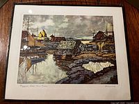 Full view of framed Peggy's Cove print