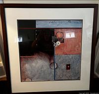 framed abstract print front view