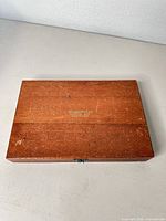 Closed wooden storage case exterior