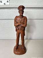 Front view of resin police officer figurine