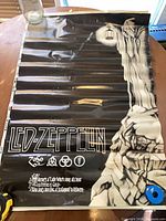 Led Zeppelin poster full view showing design and condition creases