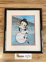 Front view of framed Betty Boop limited edition print