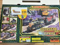 Front of boxed EZTEC Coastal Express train set