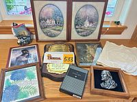 Group view showing all religious items on table