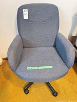 Front view of gray fabric office chair