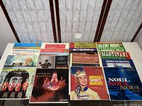 All 15 LPs laid out three rows of five showing front jackets