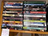 Full view of two stacks showing all 36 disc cases