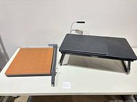Overall view of paper trimmer and lap desk