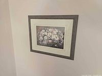 Medium floral print with grey frame