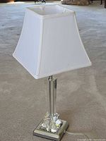 Full view of lamp with shade