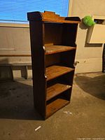 Three-quarter view of entire bookcase