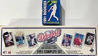 Upper Deck 1991 Edition box and Score 1991 Rookies box front view