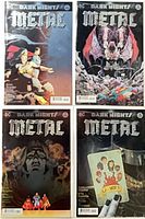 Group shot of all four Dark Nights: Metal issues #2-5 in bags