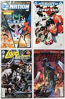 Group shot of all four comic issues bagged and boarded