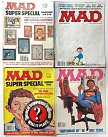 Group shot of all 4 MAD magazines
