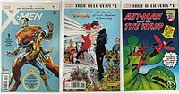 Front covers of all three Marvel comics in lot