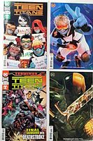 All four Teen Titans variant issues laid out