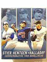 Front of box showing images of Stieb, Hentgen, Halladay and product title