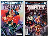 Front covers of Trinity #2 and #9 showing signatures