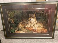 Full view of framed print showing image, matting, frame