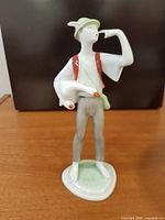 Front view of porcelain figurine