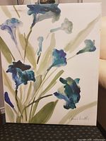 Full view of canvas showing floral artwork