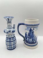 Front view of both ceramic pieces side by side