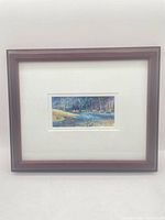 Full view of framed painting