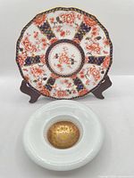 Front view of both items showing patterns and colors