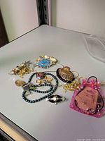 Group shot of all jewellery items on shelf