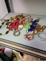 Full assortment of jewellery pieces on shelf