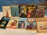 All ten paperback books front covers visible