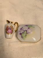 Pitcher and trinket box front view