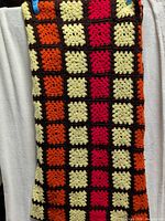 Full view of folded blanket showing color pattern