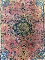 Full view of rug showing overall design and coloration