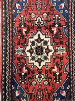 Close detail of central medallion and pile weave