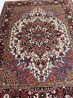 Close-up of central medallion and surrounding field