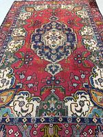 Perspective shot along rug length