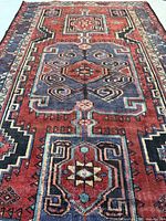 Close-up of central medallion and colors