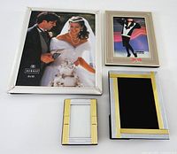 All four metal photo frames displayed front view