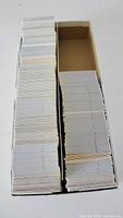 Full slide box showing two rows of hundreds of mounted slides