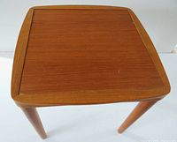 Top view of teak table surface