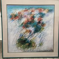 Full view of framed print showing artwork, frame and mat