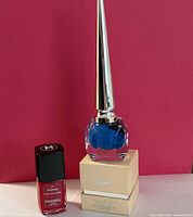 Front view of both nail polish bottles