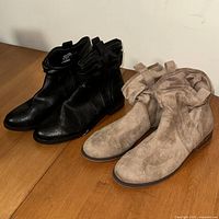 Front view of both pairs showing materials and style