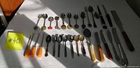 Full layout of all flatware pieces