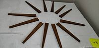 12 pointed spokes arranged in star pattern