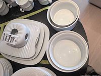 overview showing bowls, platters and tealight holder grouped together