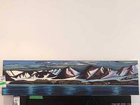 Full view of panoramic painting on wall