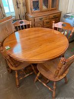 overall view of table with four chairs